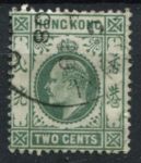 Гонконг 1907-1911 гг. • Gb# 92 • 2 c. • Эдуард VII • стандарт • Used VF ( кат.- £ 2 )