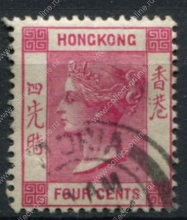 Гонконг 1900-1901 гг. • Gb# 57 • 4 c. • Королева Виктория • стандарт • Used VF