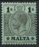 Мальта 1914-1921 гг. • Gb# 81 • 1 sh. • Георг V • стандарт • MH OG XF ( кат.- £ 16 )