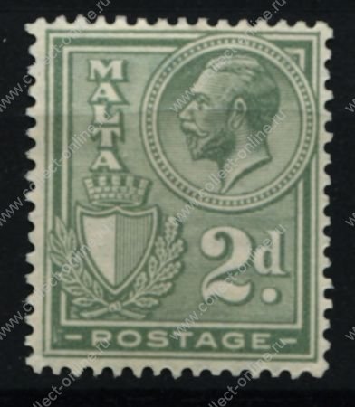 Мальта 1926-1927 гг. • Gb# 161 • 2 d. • Георг V • стандарт • MH OG VF ( кат.- £ 5 )