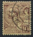Монако 1891-1921 гг. • SC# 15 • 10 c. • 2-й выпуск • Князь Альберт I • стандарт • Used VF ( кат.- $ 20 )
