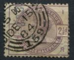 Великобритания 1883-1884 гг. • GB# 190 • 2 ½ d. • королева Виктория • стандарт • Used F- ( кат.- £18 )