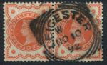 Великобритания 1887-1892 гг. • Gb# 197 • ½ d. • Королева Виктория • "Юбилейный" выпуск • стандарт • пара • Used XF ( кат.- £ 2,5 )