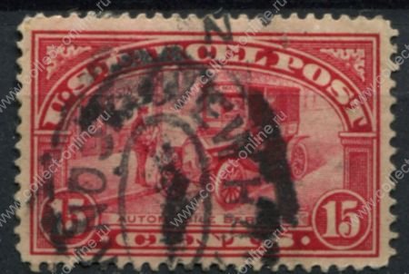 США 1913 г. • SC# Q7 • 15 c. • почтовый автомобиль • спец. доставка • Used VF ( кат.- $ 15 )