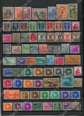 Индия • середина XX века • лот 70+ разных старых марок • Used VF