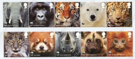 Великобритания 2011 г. • 1 st.(10) • Фонд защиты природы WWF • дикие животные • MNH OG XF • полн. серия