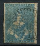 Австралия • Виктория 1850-1853 гг. • Gb# 7 • 3 d. • Королева Виктория • Used VF  ( кат. - £225 )