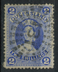 Квинсленд 1882-1895 гг. • GB# 152 • 2 sh. • Королева Виктория • Used XF ( кат. - £60 )