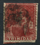 Тринидад 1859 г. Gb# 35(SC# 33) • 1 d. • "Британия" • стандарт • Used VF ( кат. - £35 )