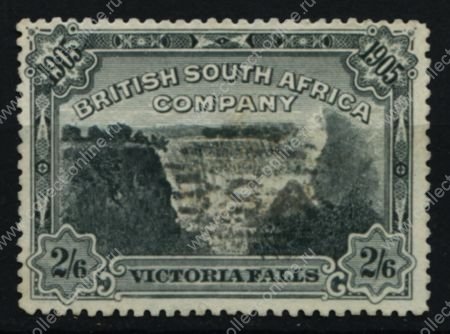 Родезия 1905 г. • Gb# 98 • 2s.6d. • Водопад Виктория • Used XF ( кат.- £160 )
