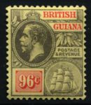 Британская Гвиана 1921-1927 гг. Gb# 282 • 96 c. • Георг V • стандарт • MH OG VF ( кат. - £25 )