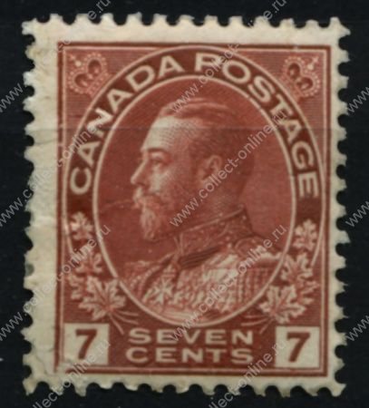 Канада 1911-1925 гг. • Sc# 114 • 7 c. • выпуск "Адмирал" • красно-коричн. • стандарт • MH OG F-VF ( кат. - $25 )