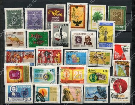 Цейлон/Шри-Ланка • XX век • набор 26 разных старых марок • Used VF (на бумаге)