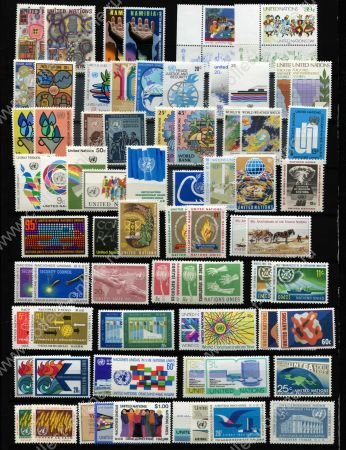 ООН • Нью-Йорк 1952-1987 гг. • лот 70+ марок • MNH OG XF (30 полн. серий + одиночки)