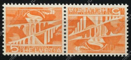 Швейцария 1949 г. Mi# 530(Sc# 329) • 5 c. • горный виадук • стандарт • MNH OG VF • тет-беш пара
