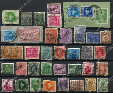 Индия • лот 37 разных старых марок • Used F-VF