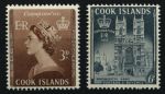 Кука о-ва 1953 г. • Gb# 160-1 • 3 и 6 d. • Коронация Елизаветы II • MNH OG XF • полн. серия