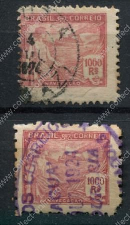 Бразилия 1920-1922 гг. • SC# 232,232a • 1000 R. • стандарт • Used F-VF ( кат. - $10 )