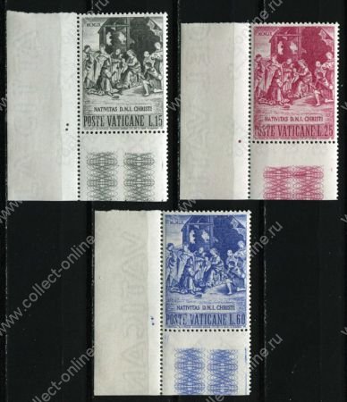 Ватикан 1959 г. Mi# 327-9 (SC# 266-8 ) • 15 - 60 L. • Религиозная живопись (Рафаэль) • MNH OG VF • полн. серия