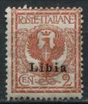Итальянская Ливия 1912-22 гг. • SC# 2 • 2 с. • надпечатка "Libya" • стандарт • MH OG VF
