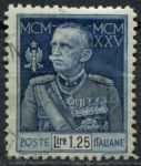 Италия 1925-6 гг. • SC# 177(Mi# 224B) • 1.25 L. • Виктор Эммануил III • 25-летие правления • перф. 11 • Used VF ( кат. - $95 )