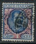 Италия 1901-1926 гг. • SC# 89 • 5 L. • Виктор Эммануил III • стандарт • Used VF • ( кат.- $7.50 )