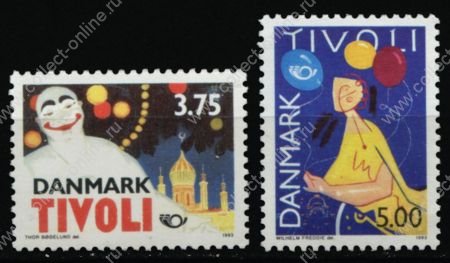 Дания 1993 г. SC# 981-2 • 3.75 и 5 kr.  • 150-детие парка Тиволи • MNH OG XF • полн. серия (кат. - $3.50)