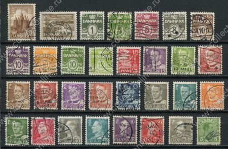 Дания • первая половина XX века • лот 30 старинных марок • Used VF