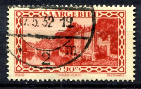 Саар 1932 г. • Mi# 160 • 90 c. • осн. выпуск • архитектура • Used VF ( кат.- € 22 )