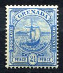 Гренада 1906 г. • Gb# 80 • 2½ d. • парусный бот • стандарт • MH OG VF ( кат. - £6 )