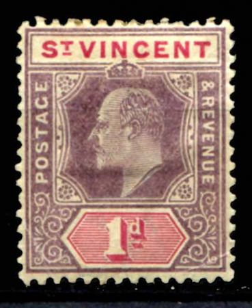 СТ. ВИНСЕНТ 1902г. GB# 68 / 1d. MH OG VF