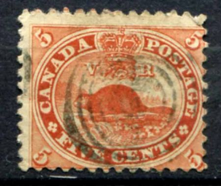 КАНАДА 1859г. GB# 31 / 5c. USED F-VF / ФАУНА