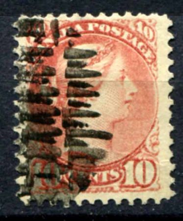 Канада 1888-1897 гг. • SC# 45 • 10 c. • Королева Виктория • красно-коричн. • Used VF+ ( кат.- $65 )