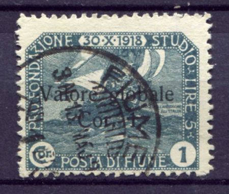 ФИЮМЕ 1919-20гг. SC# 81 / 1k. USED  F-VF / ПАРУСА