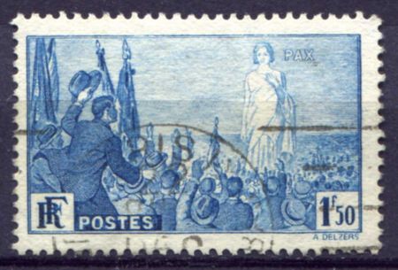 Франция 1936 г. Sc# 321 • 1.50 fr. • Приветствие мира • Used F-VF • ( кат. - $4 )