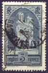 Франция 1929-1933 гг. • Sc# 247 • 3 fr. • Кафедральный собор в Реймсе (тип I) • Used F-VF ( кат. - $2 )