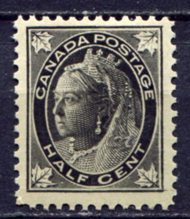 Канада 1897-1898 гг. • SC# 66 • ½ c. • Королева Виктория • (выпуск с кленовыми листьями) • MH OG VF ( кат.- $15 )