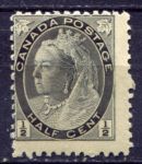 Канада 1898-1902 гг. • Sc# 74 • ½ c. • Королева Виктория • (выпуск с цифрами) • MNH OG F- ( кат.- $25 )