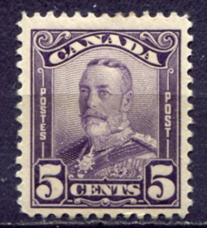 Канада 1928-1929 гг. • Sc# 153 • 5 c. • осн. выпуск • Георг V • MH OG VF ( кат. - $16 )
