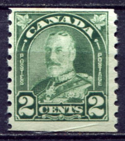 Канада 1930-1931 гг. • SC# 180 • 2 c. • Георг VI • из рулона • стандарт • MH OG VF ( кат.- $ 6 )