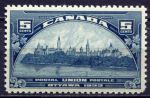 Канада 1933 г. • SC# 202 • 5 c. • Встреча исполнительного комитета ВПС(UPU в Оттаве • вид на город • MH OG VF ( кат.- $ 10 )