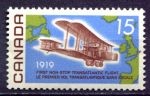 Канада 1969 г. • SC# 494 • 15c. • 50-летие первого трансатлантического беспосадочного перелета • MNH OG XF