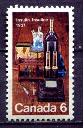 Канада 1970 г. SC# 533 • 6 c. • 50-летие открытия инсулина • MNH OG XF