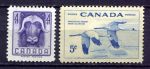 Канада 1955 г. • SC# 352-3 • 4 и 5 c. • Национальная неделя защиты дикой природы • полн. серия • MNH OG XF
