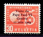 Швейцария • офис Организации труда 1969 г. • Mi# 103 • 30 rp. • Визит Папы Павла VI • MNH OG VF