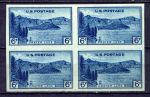 США 1935г. SC# 761 / 6c. / MNH VF / кв. блок / ВИДЫ