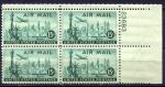 США 1947г. SC# С 35a / 15c. / MNH OG VF / № кв. блок / АВИАЦИЯ АРХИТЕКТУРА