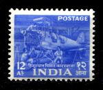 Индия 1955 г. • Gb# 364 • 12 a. • 5-летний план развития • сборка аэроплана • MH OG VF