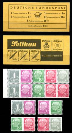 Германия ФРГ 1958-60гг. MI# 177..226 • буклет и сцепки • MNH/MH OG VF