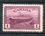 Канада 1946 г. • Gb# 406 • 1$ • Послевоенное восстановление экономики • ж/д паром • MH OG VF-* ( кат.- £ 25 )